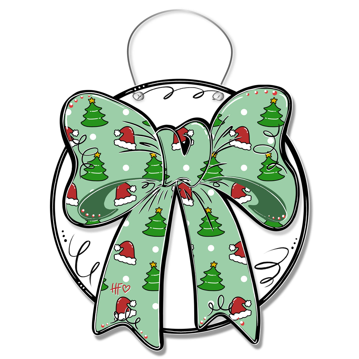 Christmas Bow Door Hanger