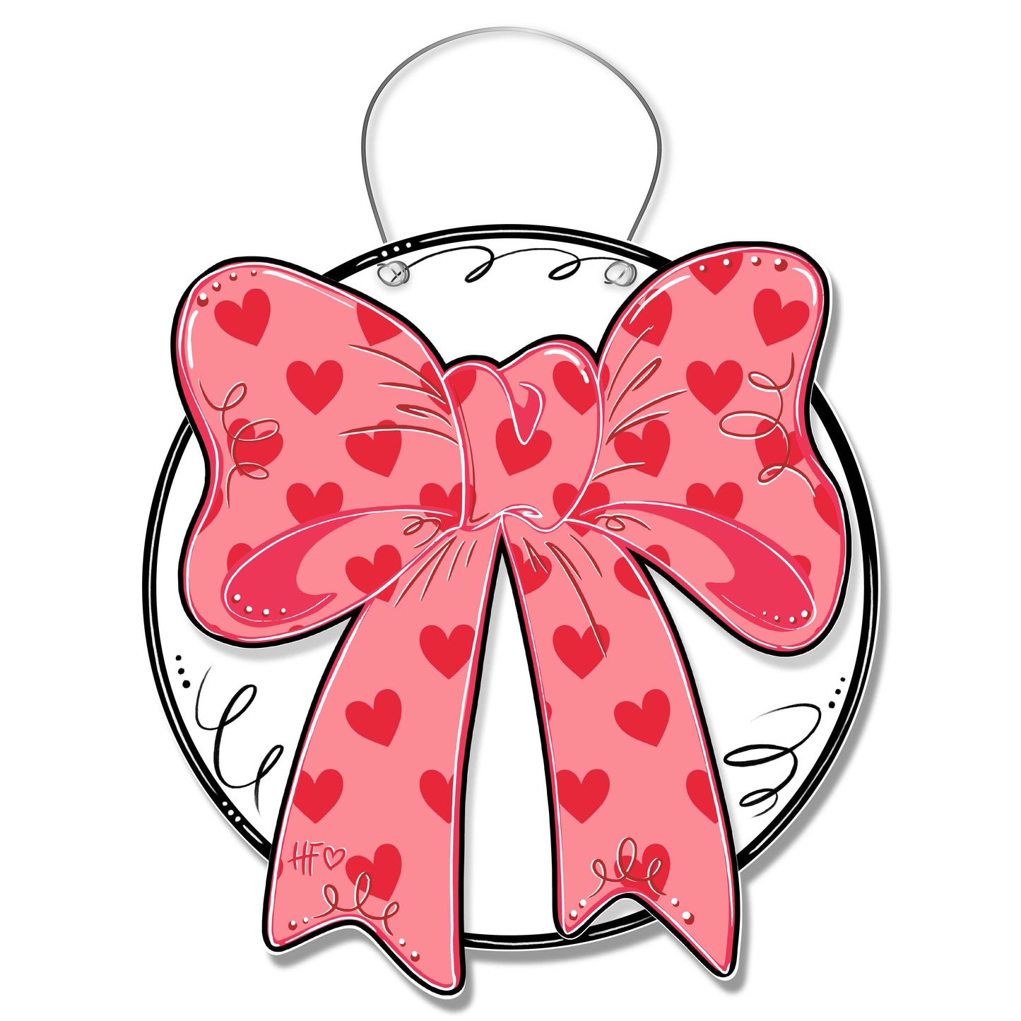 Valentine's Day Bow Door Hanger