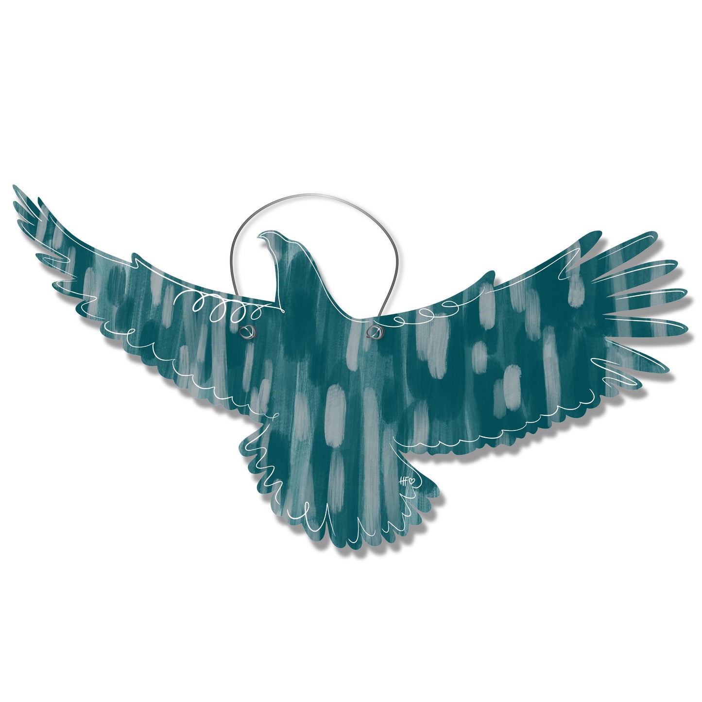 Eagle Brushstroke Door Hanger (Green/Grey)