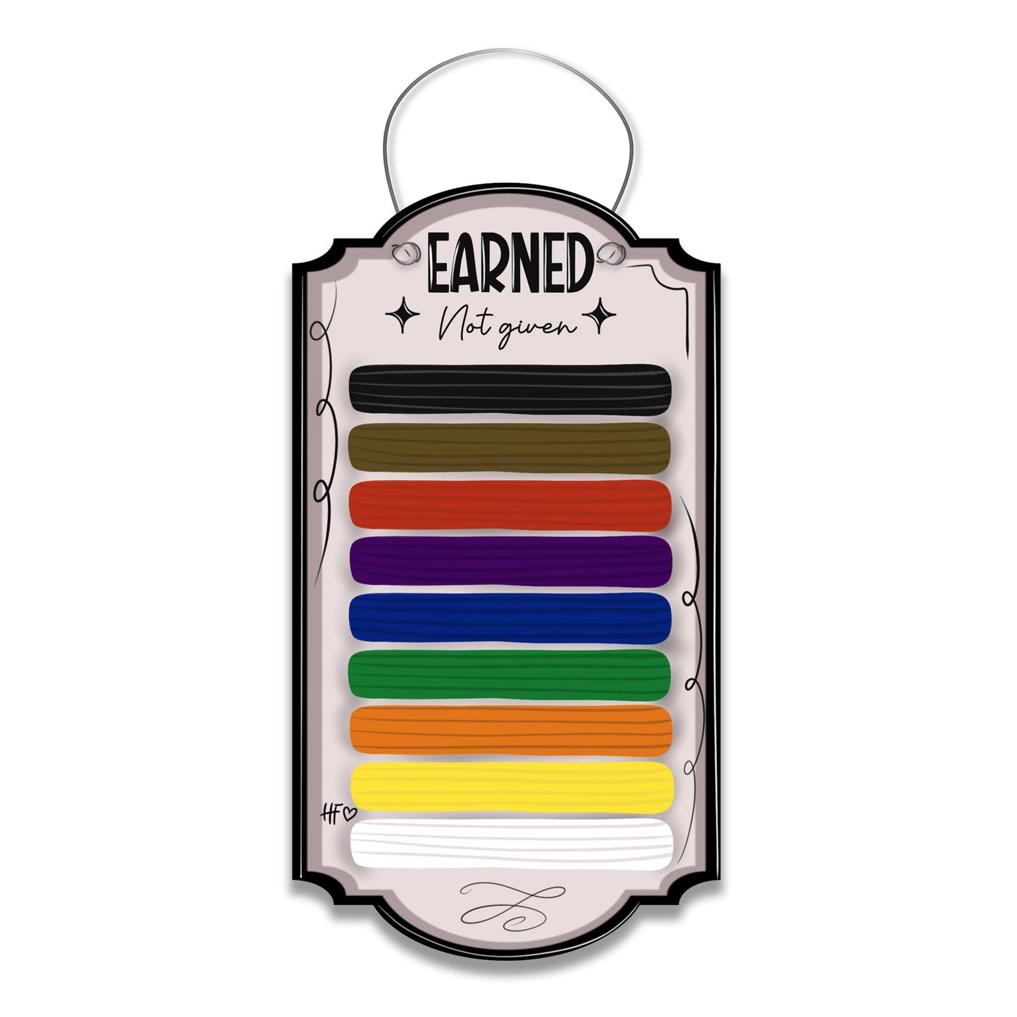 Earned Not Given Belts Door Hanger