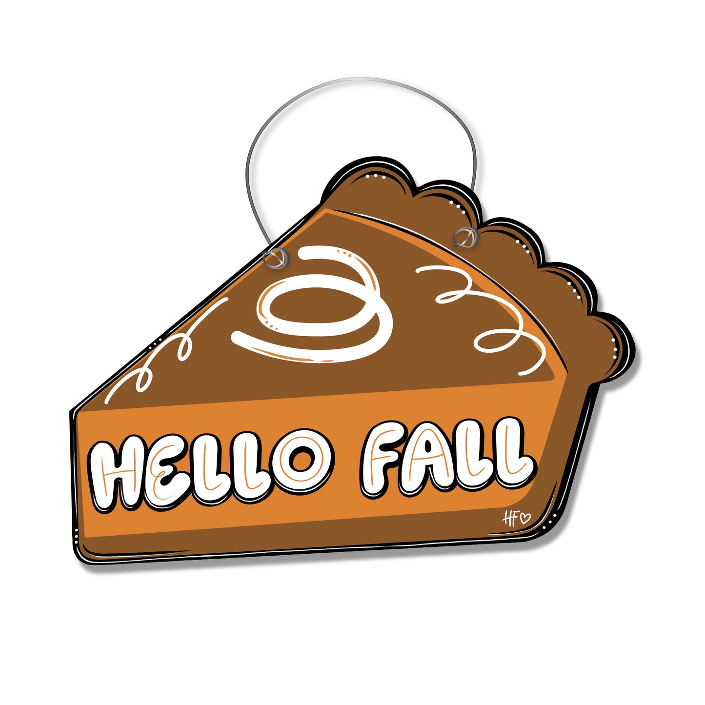 Hello Fall Pie Slice Door Hanger
