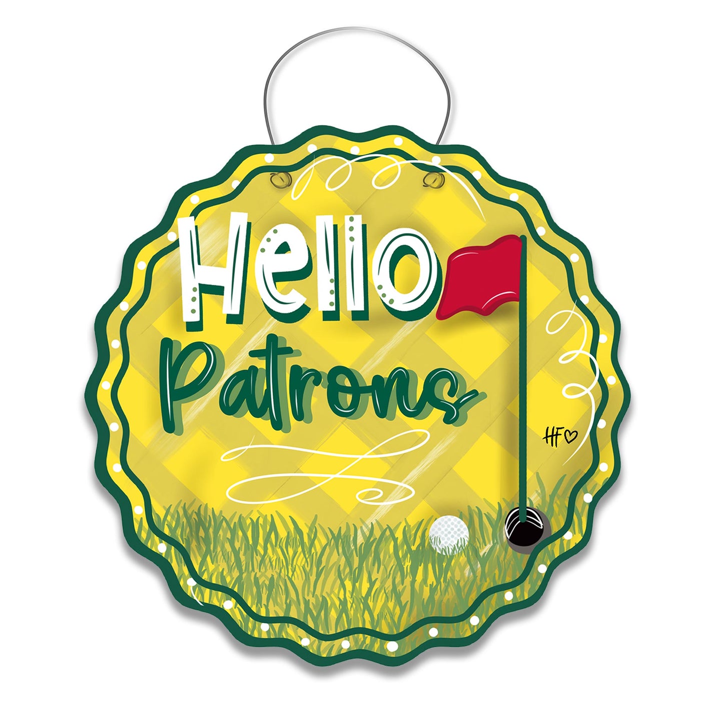 Hello Patrons Door Hanger