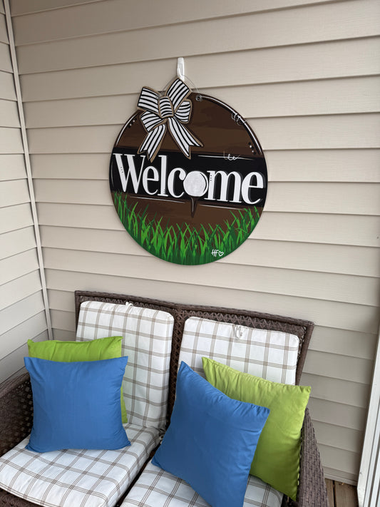 Golf Ball Teed Up Door Hanger