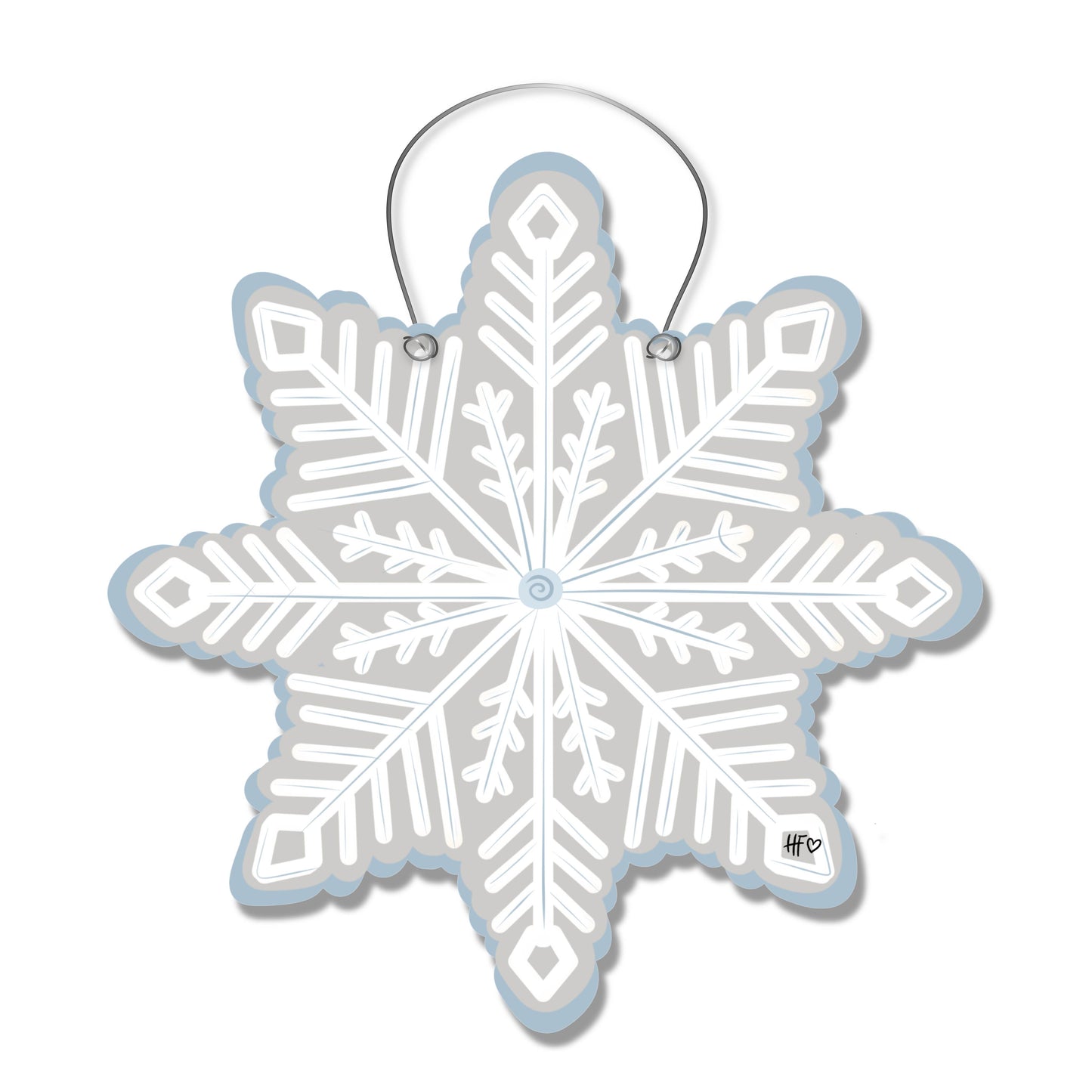 Light Colored Snowflake Door Hanger