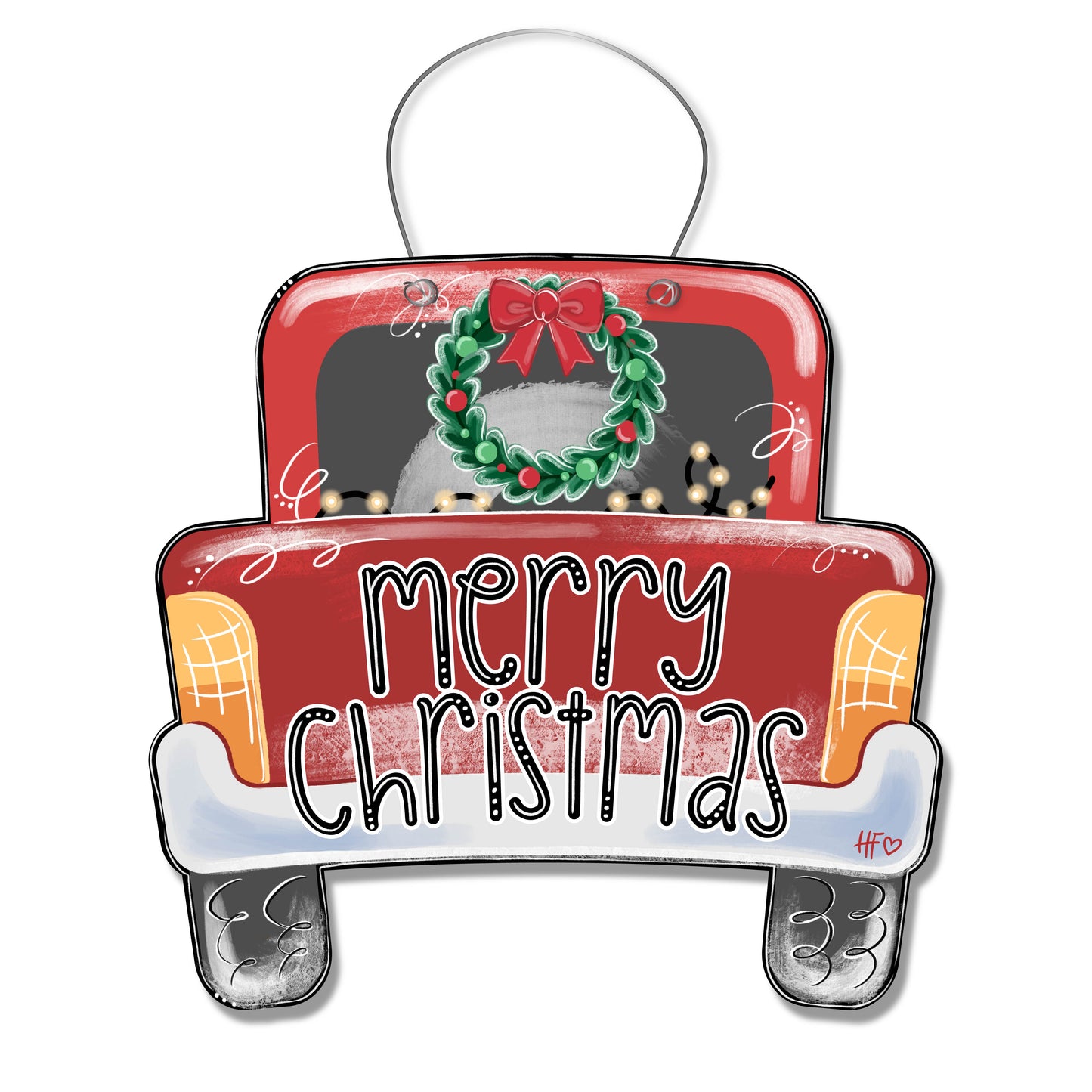 Merry Christmas Truck Door Hanger
