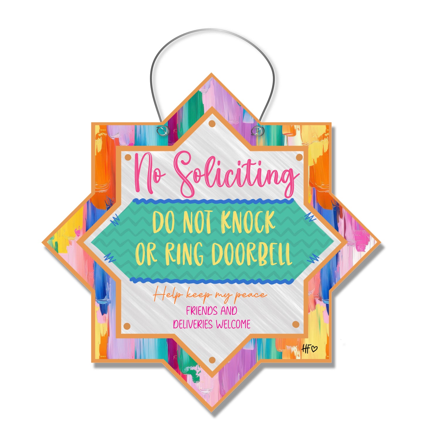 No Soliciting (Do not knock or ring doorbell) Door Hanger