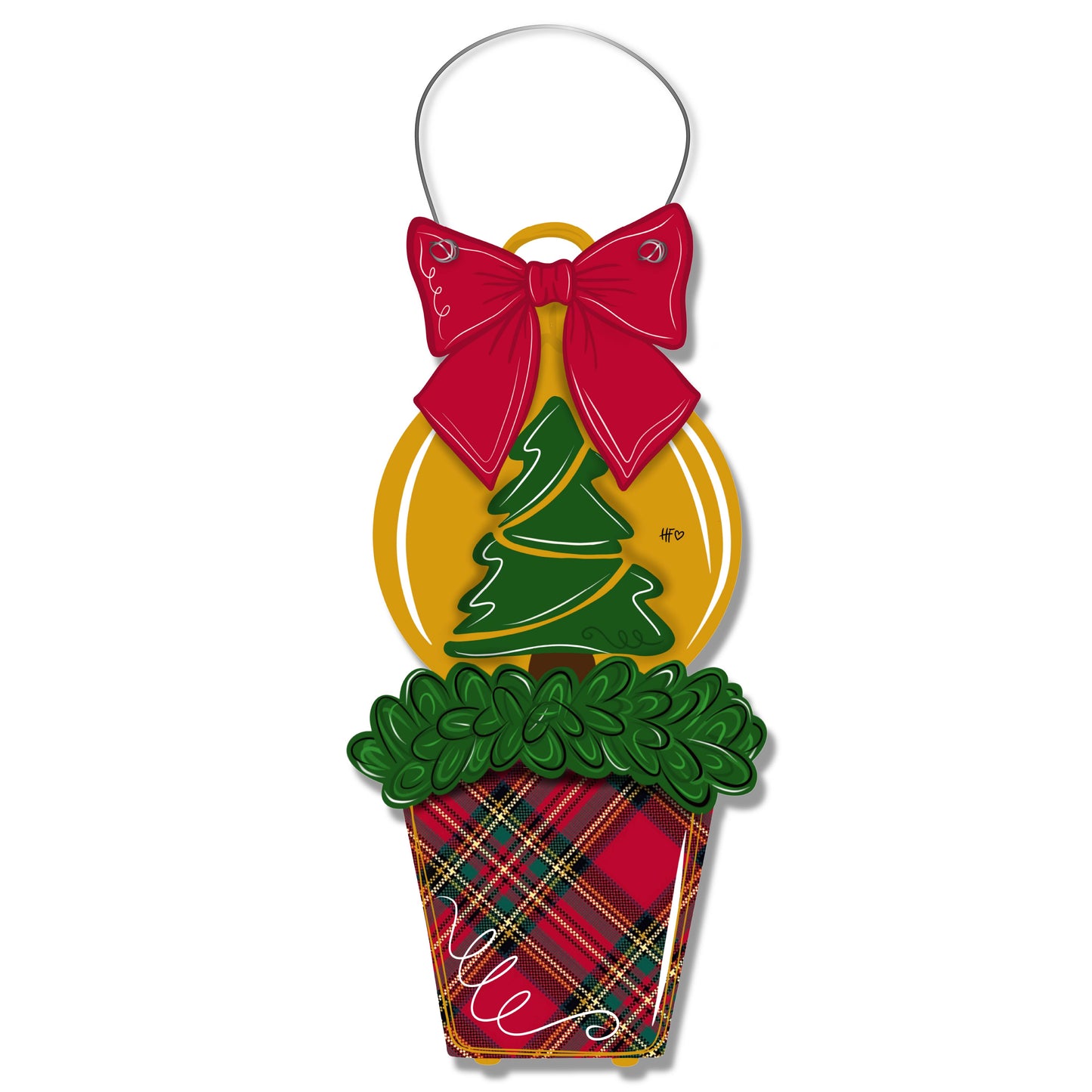 Plaid and Pine Door Hanger