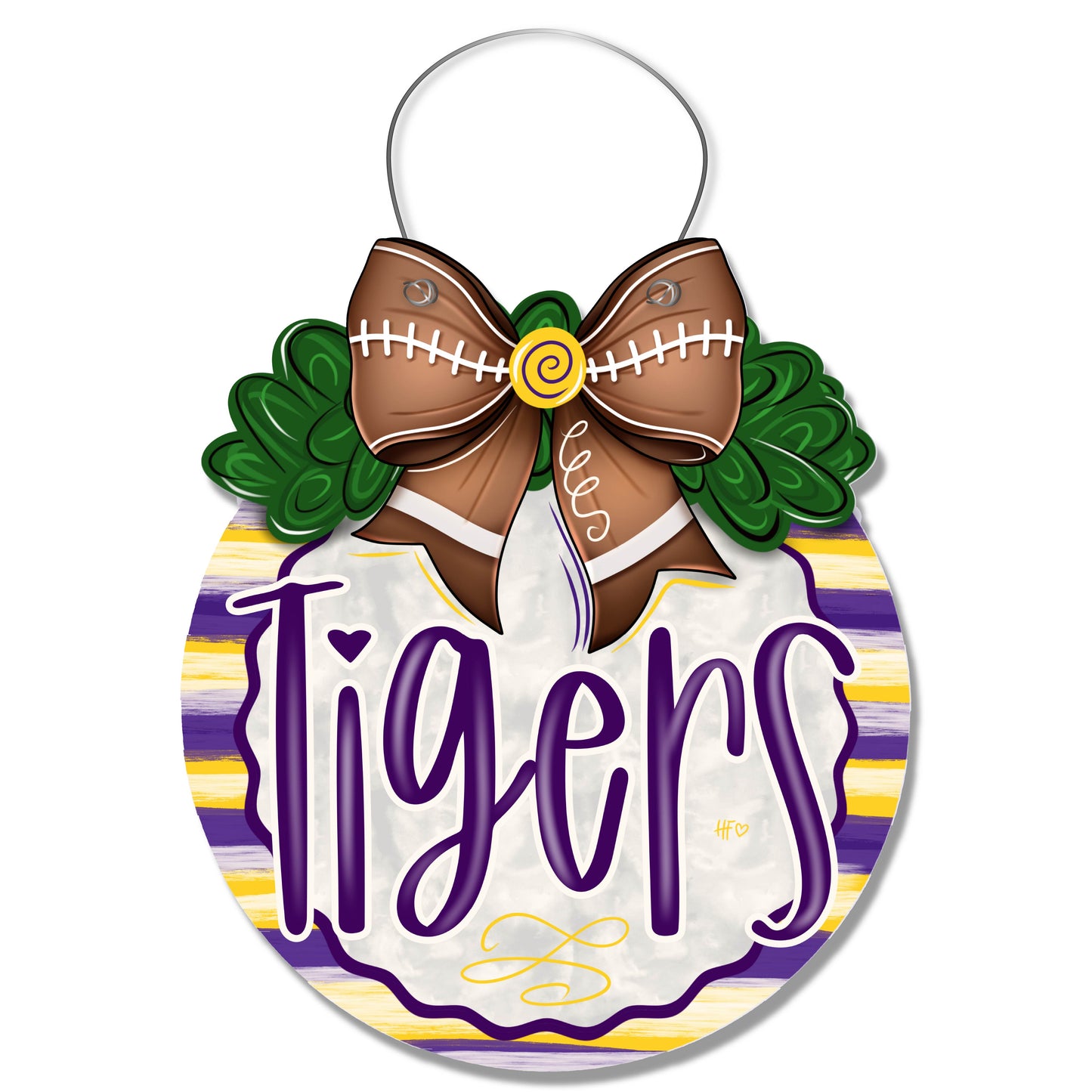 Purple Gold City Door Hanger