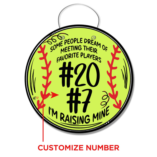Softball Favorite Player (CUSTOM) Door Hanger