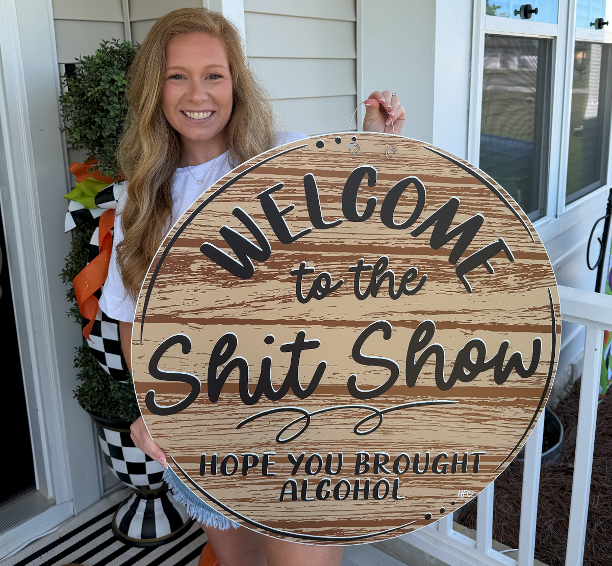Welcome to the Shit Show Door Hanger