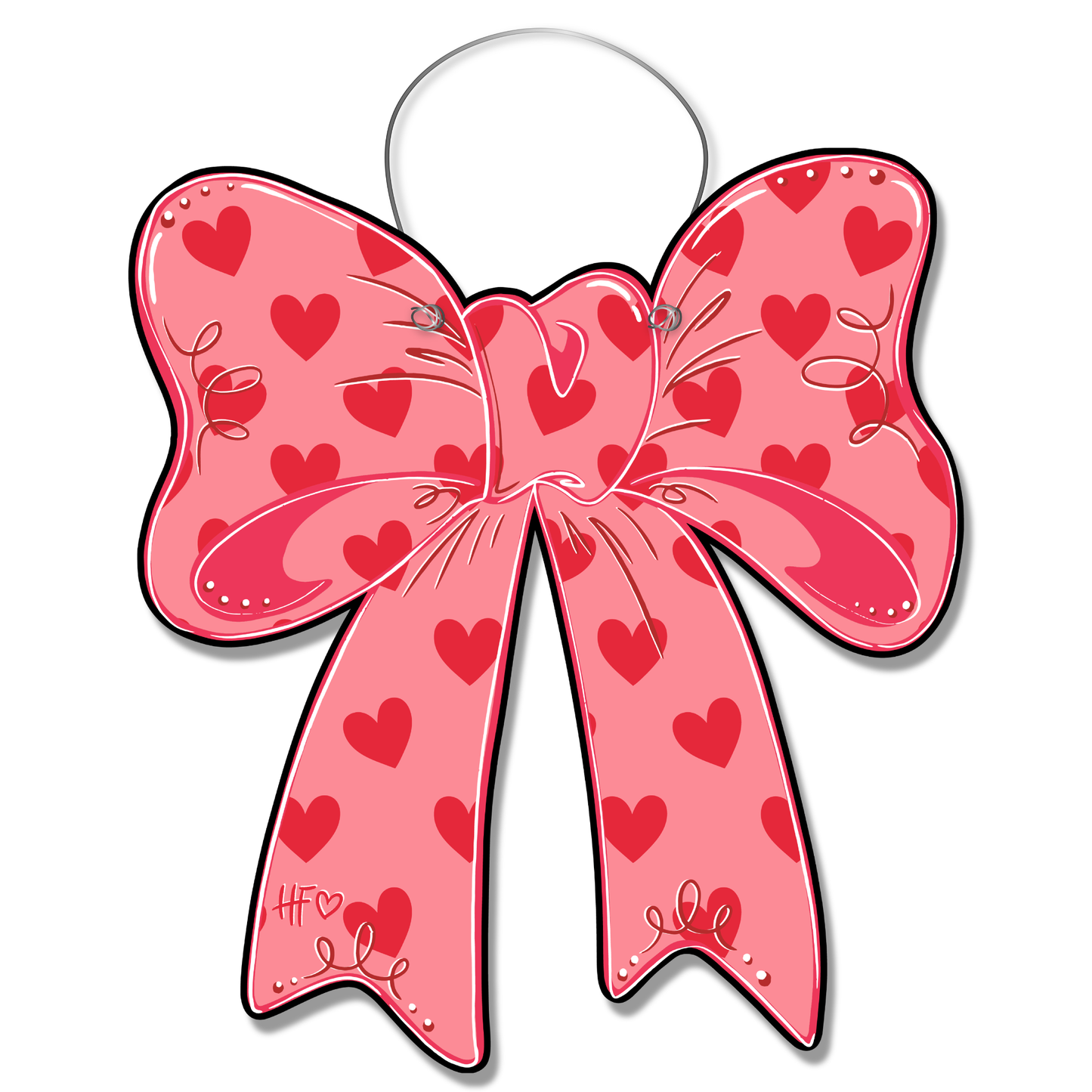Valentine's Day Bow Door Hanger