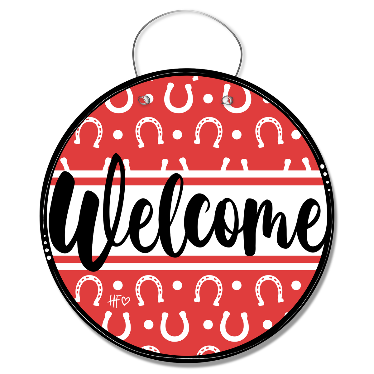 Horseshoe Welcome Door Hanger