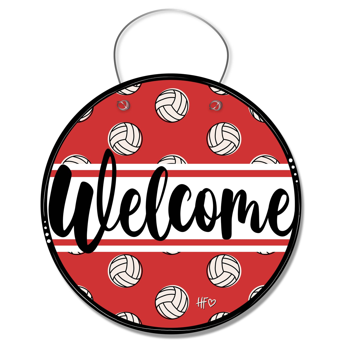 Volleyball Welcome Board Door Hanger