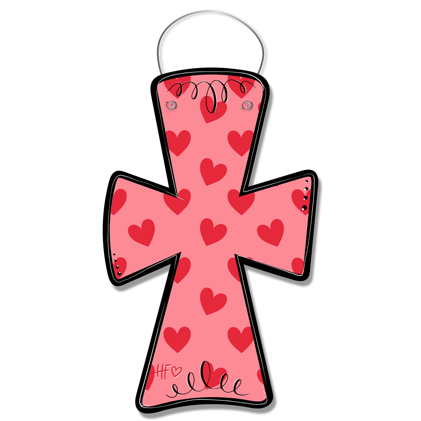 Valentine's Day Cross Door Hanger
