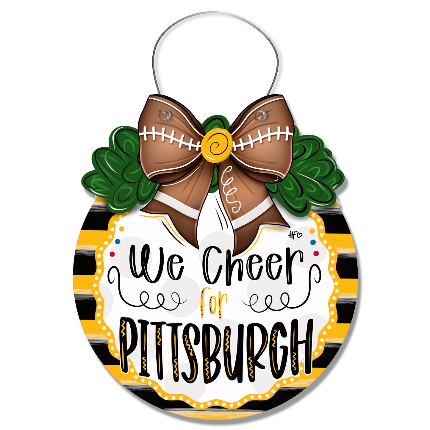 We Cheer for Pittsburgh Door Hanger