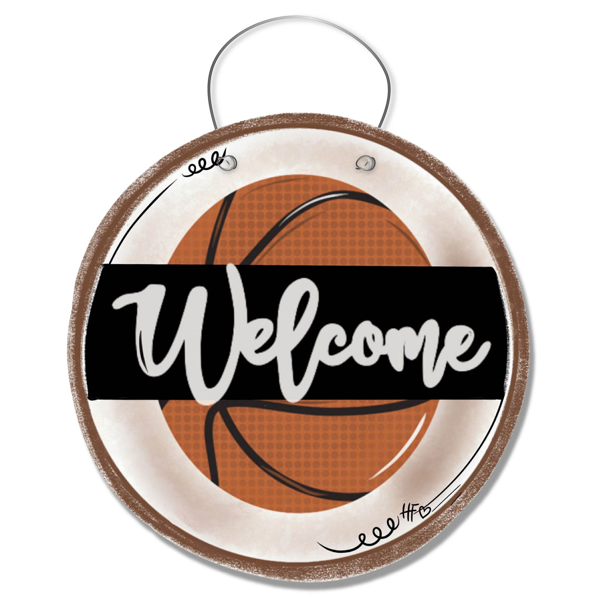 Welcome Board Basketball Door Hanger