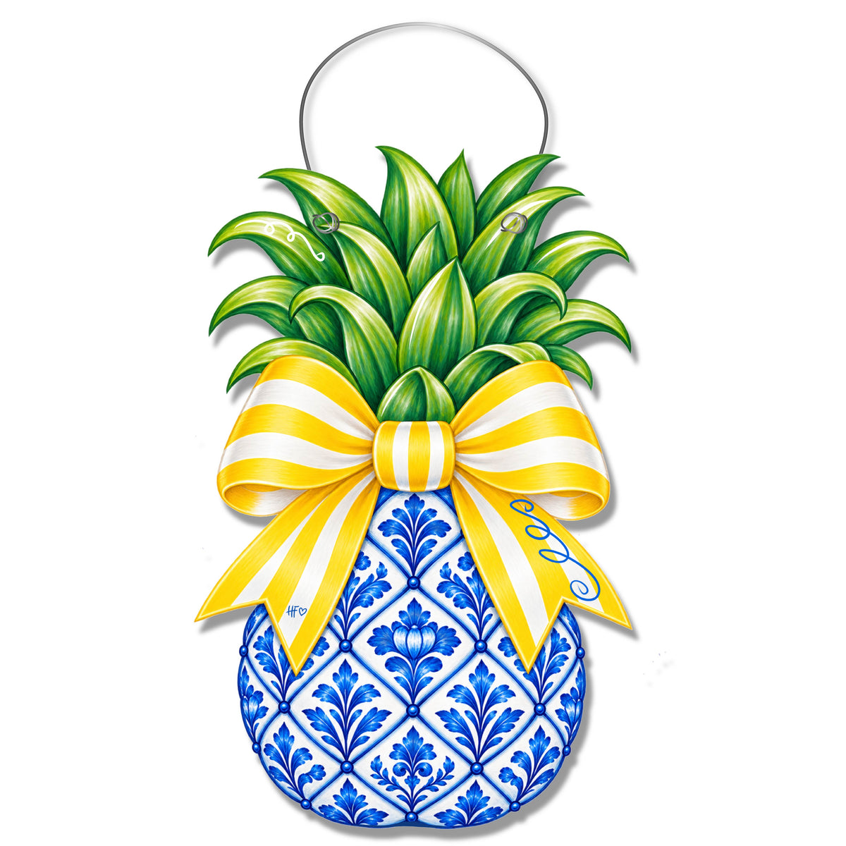 Call Me Fancy Pineapple Door Hanger