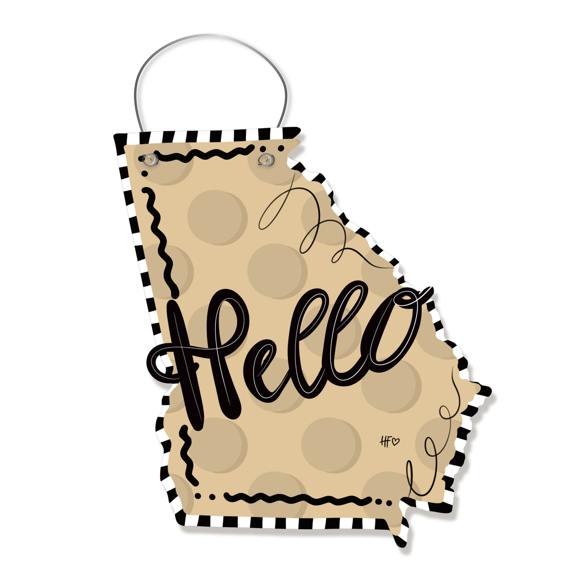 Dots Georgia Door Hanger