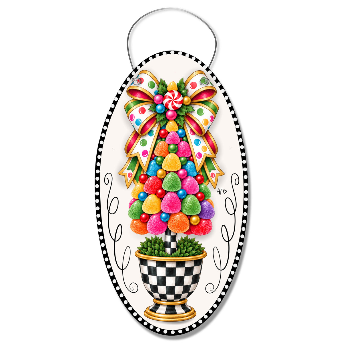 Sweet and Classy Topiary Door Hanger