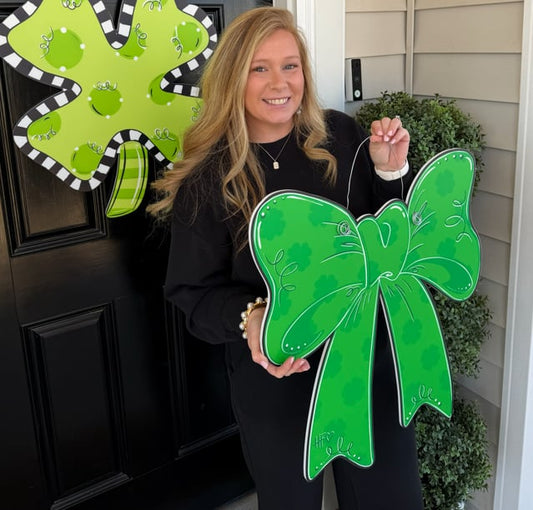 St. Patrick's Day Bow Door Hanger