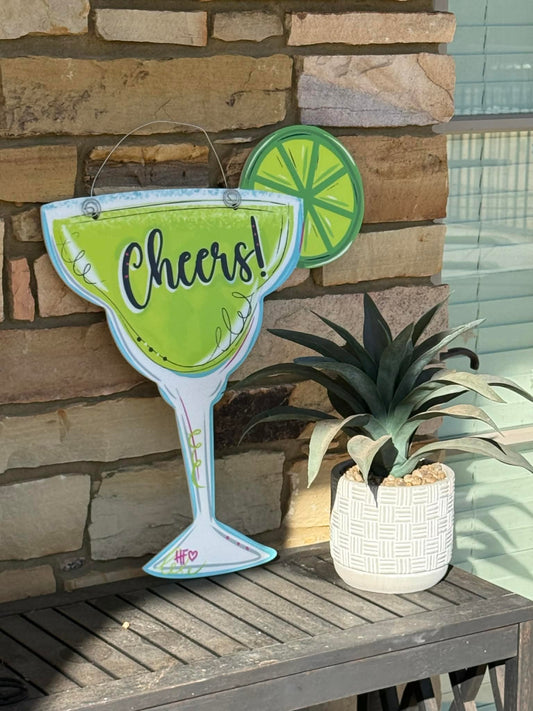 Cheers Margarita Door Hanger