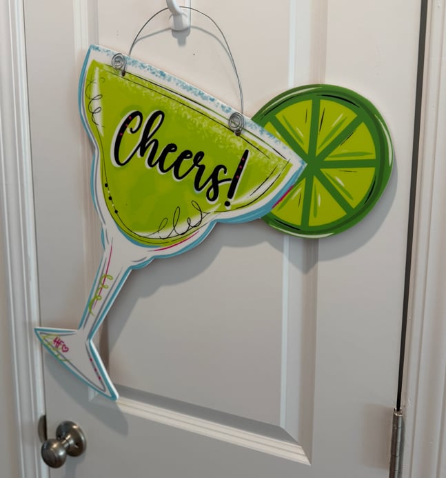 Cheers Margarita Door Hanger