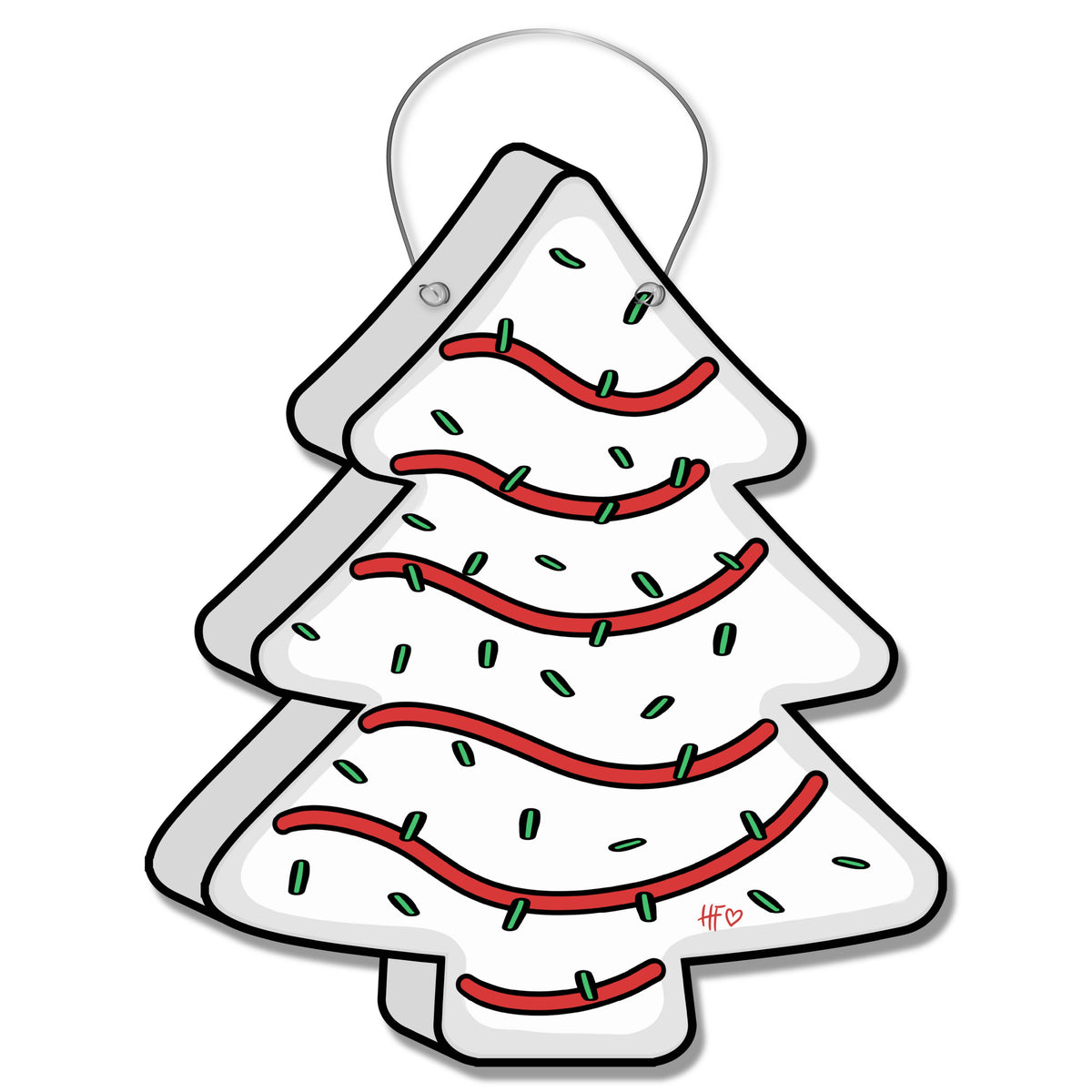 3D Christmas Cake Door Hanger