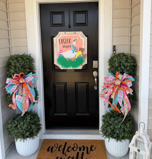 Easter Vibes Bunny Goose Door Hanger