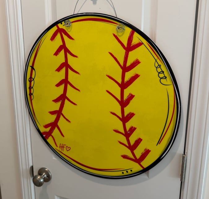 Softball Door Hanger