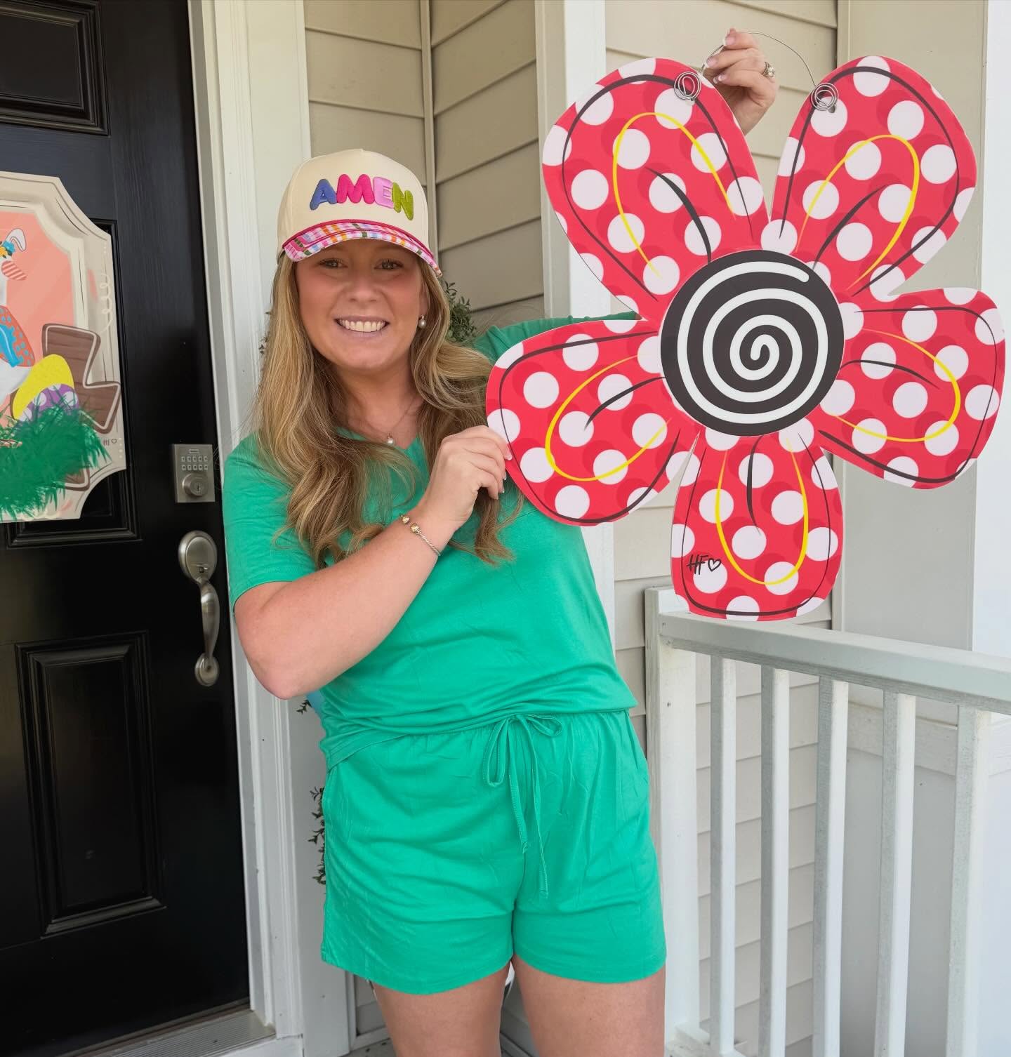 Polkadot Daisy Door Hanger