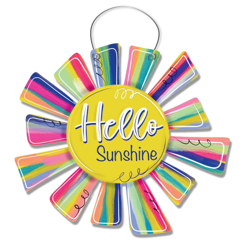 Color Burst Hello Sunshine Door Hanger