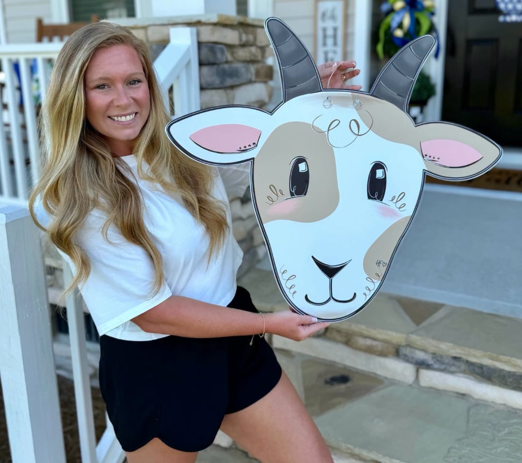 Cute Goat Head Door Hanger