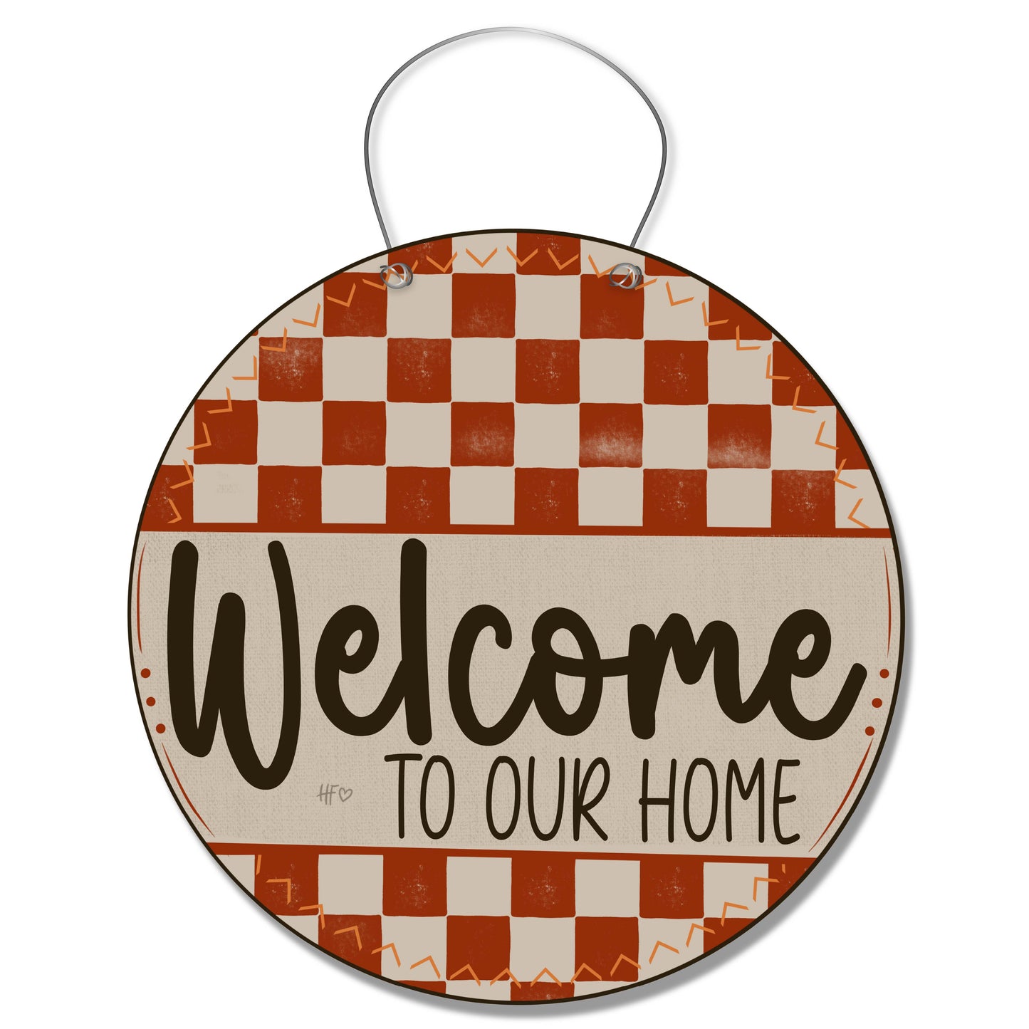 A Retro Welcome Door Hanger