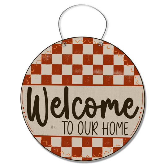 A Retro Welcome Door Hanger