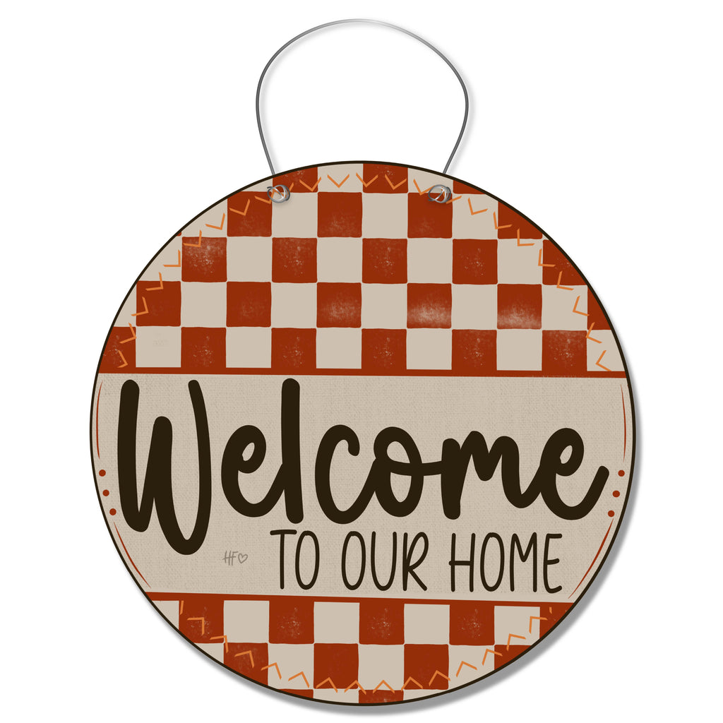 A Retro Welcome Door Hanger