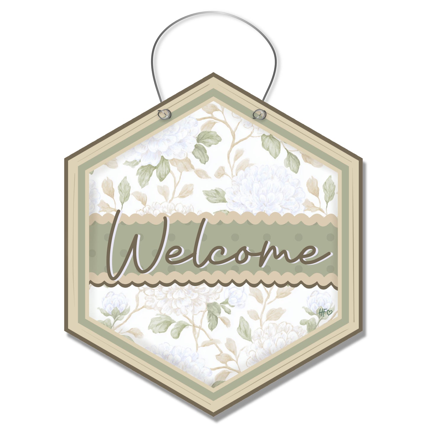 A Calming Welcome Door Hanger