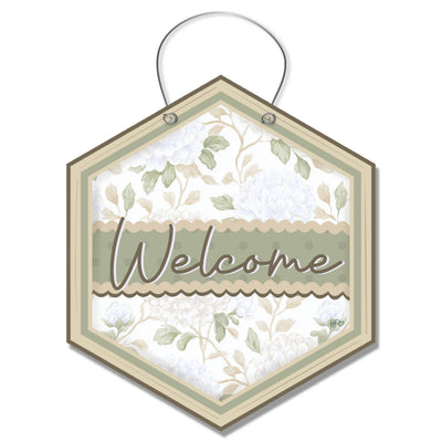 A Calming Welcome Door Hanger