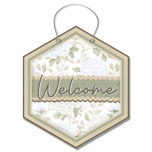 A Calming Welcome Door Hanger