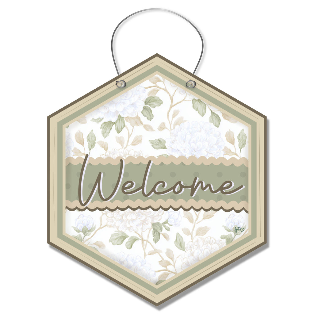 A Calming Welcome Door Hanger