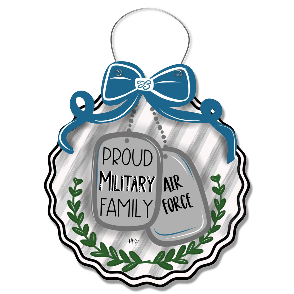 Air Force Dog Tags Door Hanger