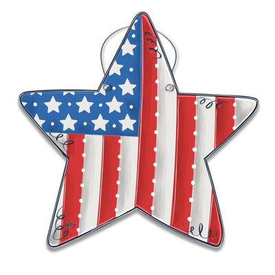 American Flag Star Door Hanger