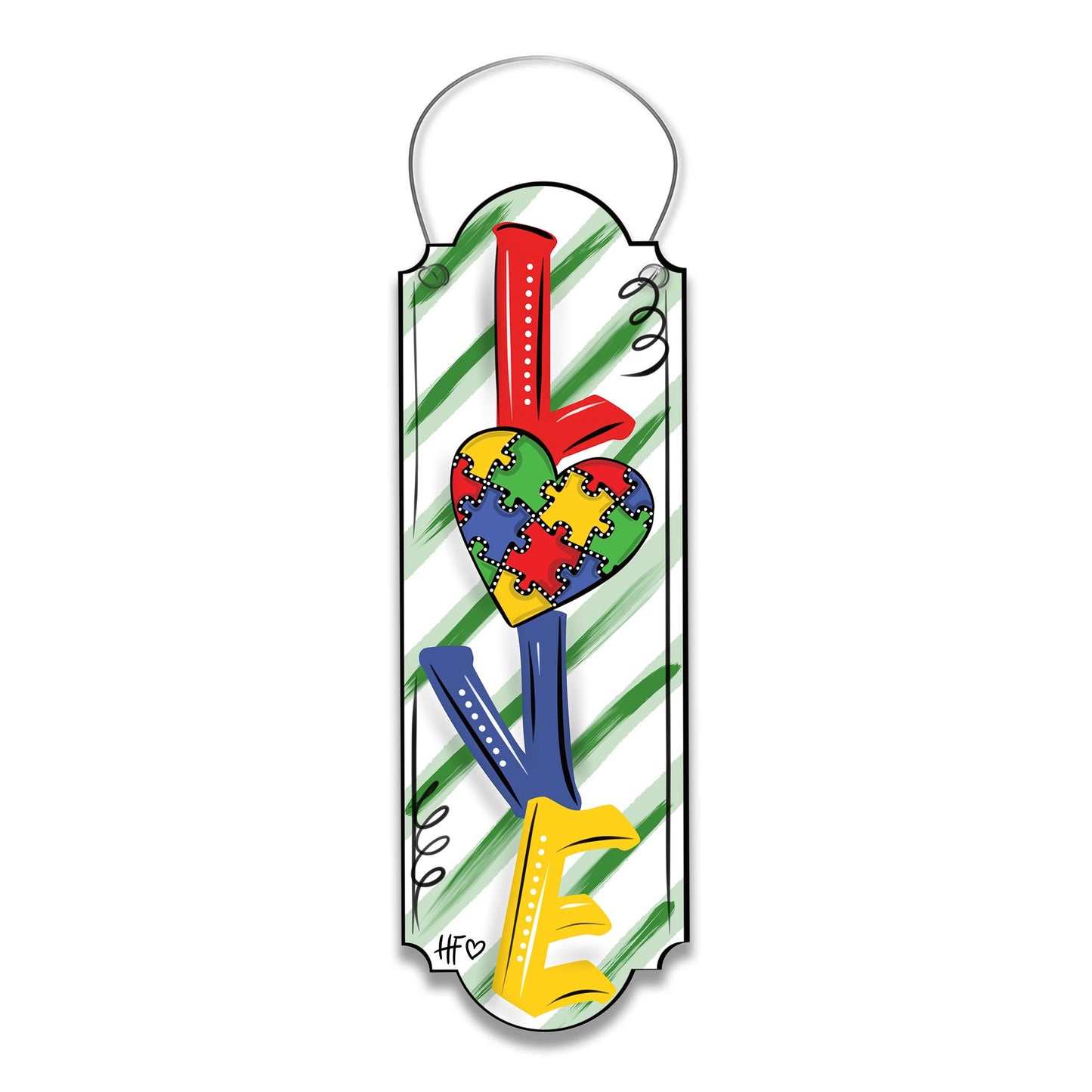 Autism LOVE Door Hanger