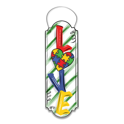Autism LOVE Door Hanger