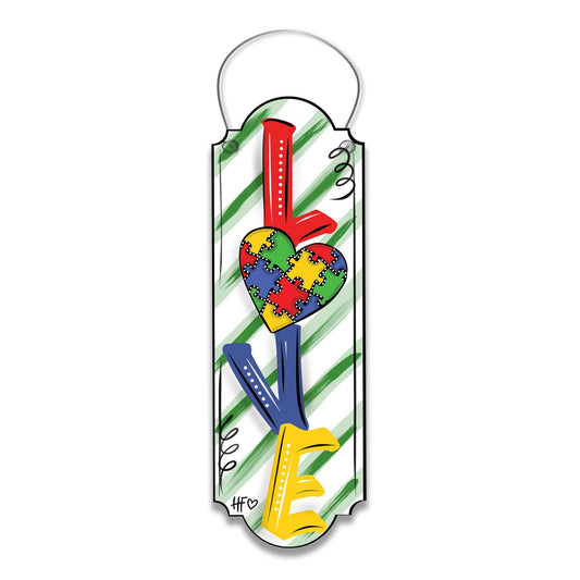 Autism LOVE Door Hanger