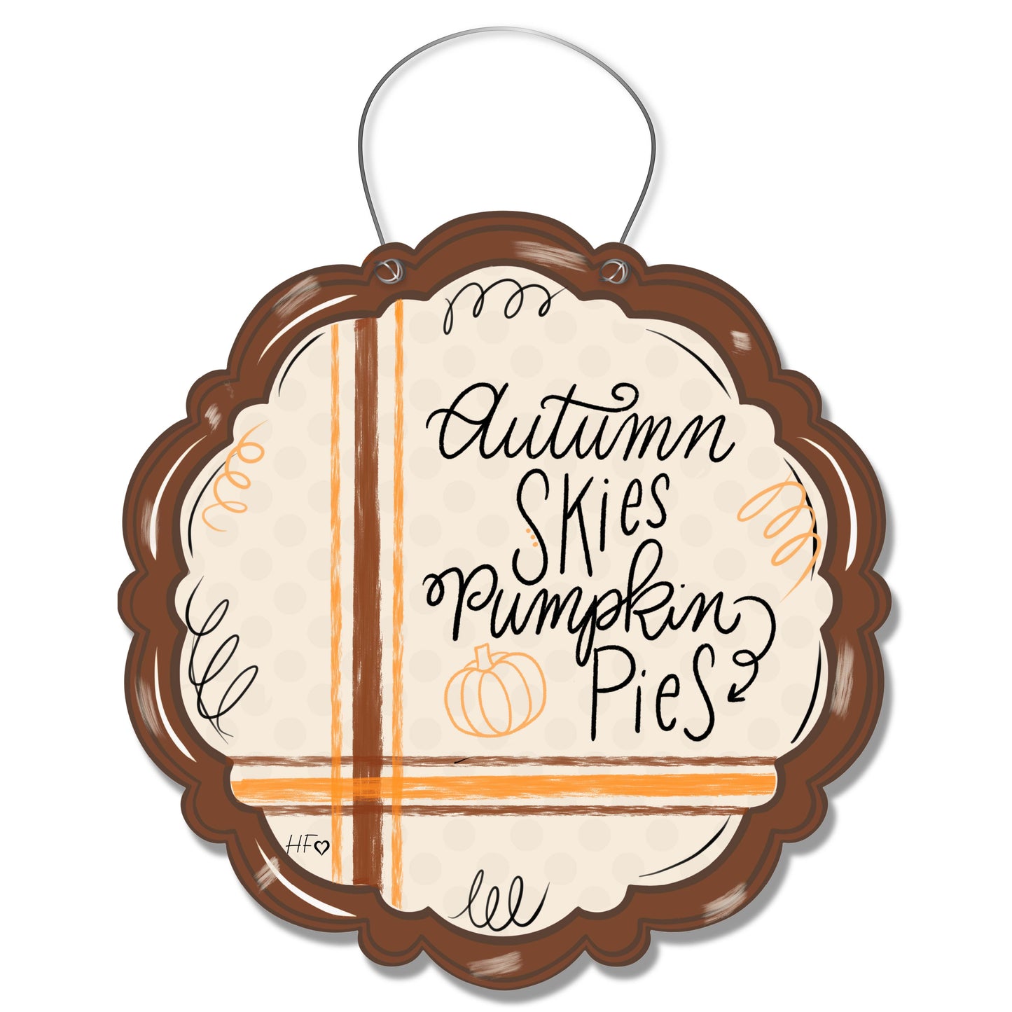 Autumn Skies and Pumpkin Pies Door Hanger