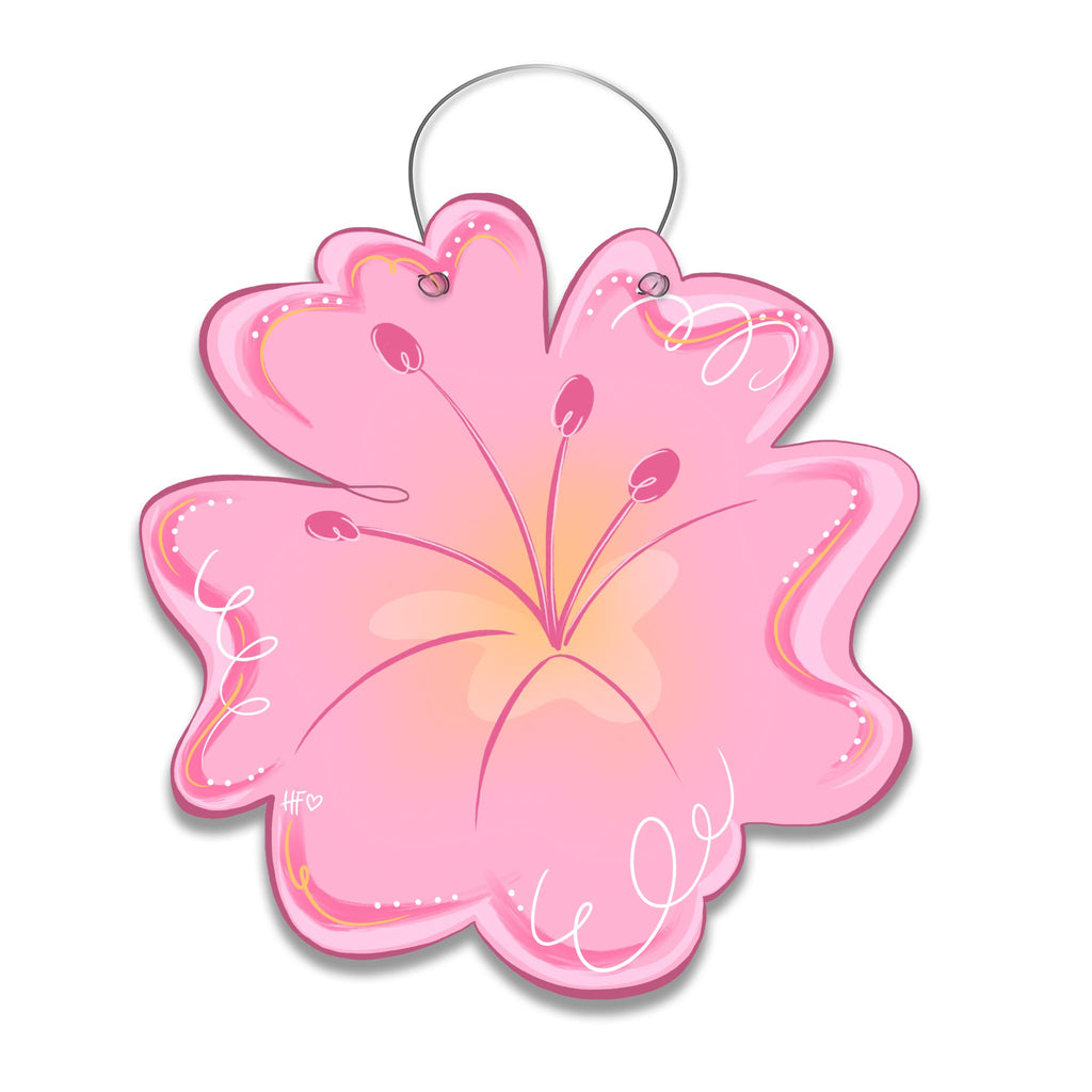 Azalea Pink Flower Door Hanger