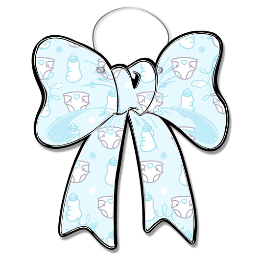 Baby Boy Bow Door Hanger