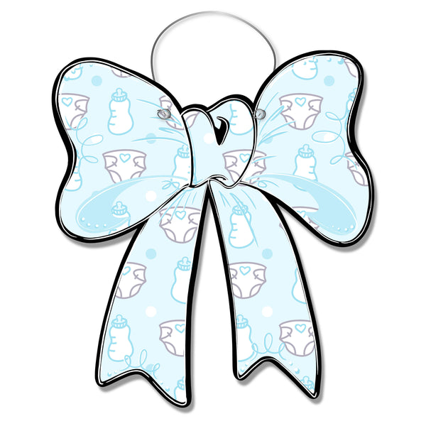 Baby Boy Bow Door Hanger