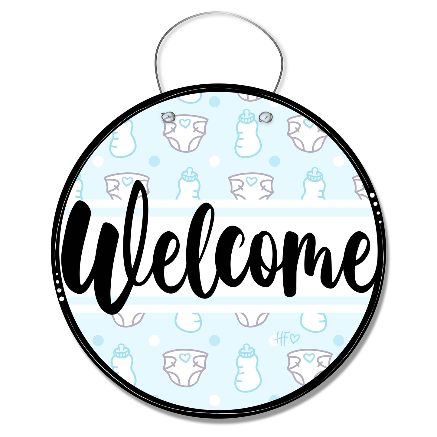 Baby Boy Welcome Board Door Hanger