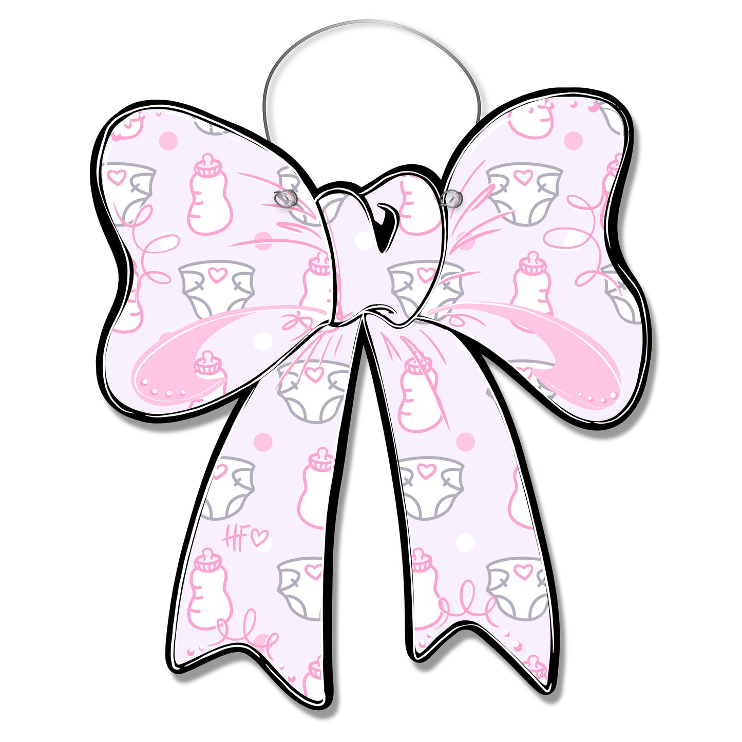 Baby Girl Bow Door Hanger